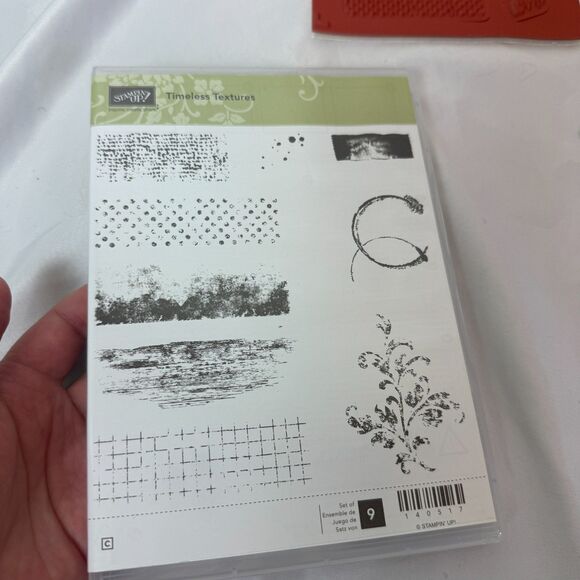Stampin’ Up! Timeless Textures Cling Stamp Set - Opened not used, Retired Crafts - Picture 1 of 6